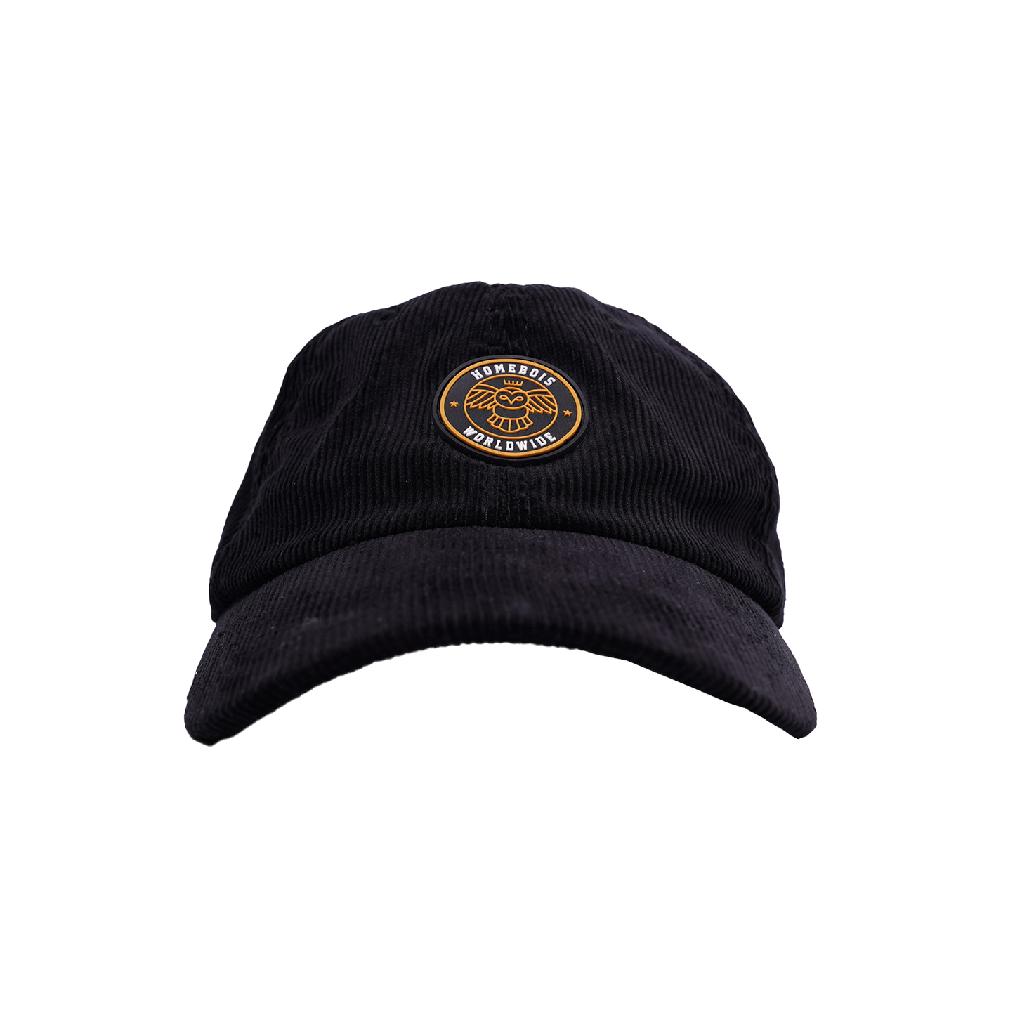 HOMEBOIS RUBBER PATCH HAT [BLACK CORDUROY]