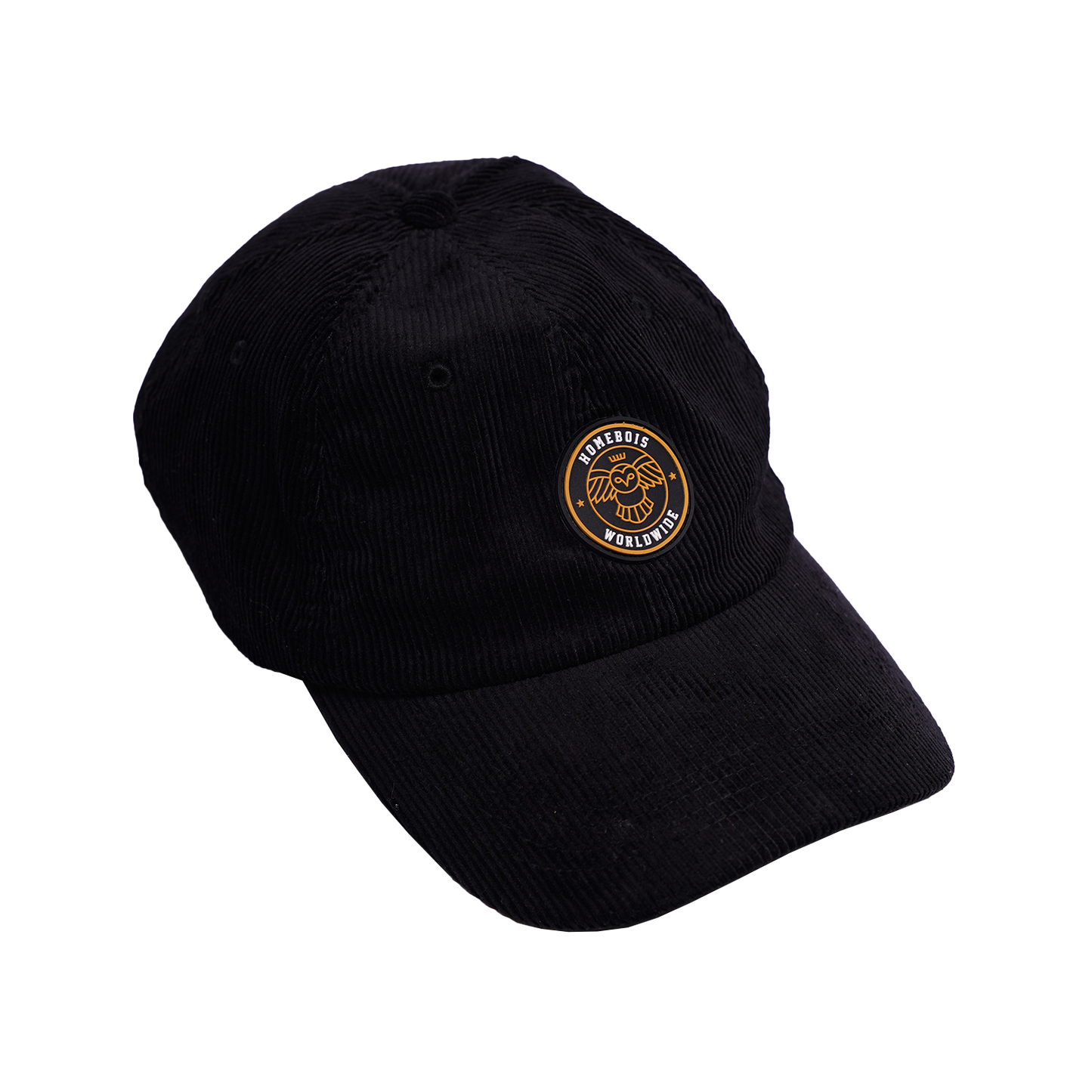 HOMEBOIS RUBBER PATCH HAT [BLACK CORDUROY]